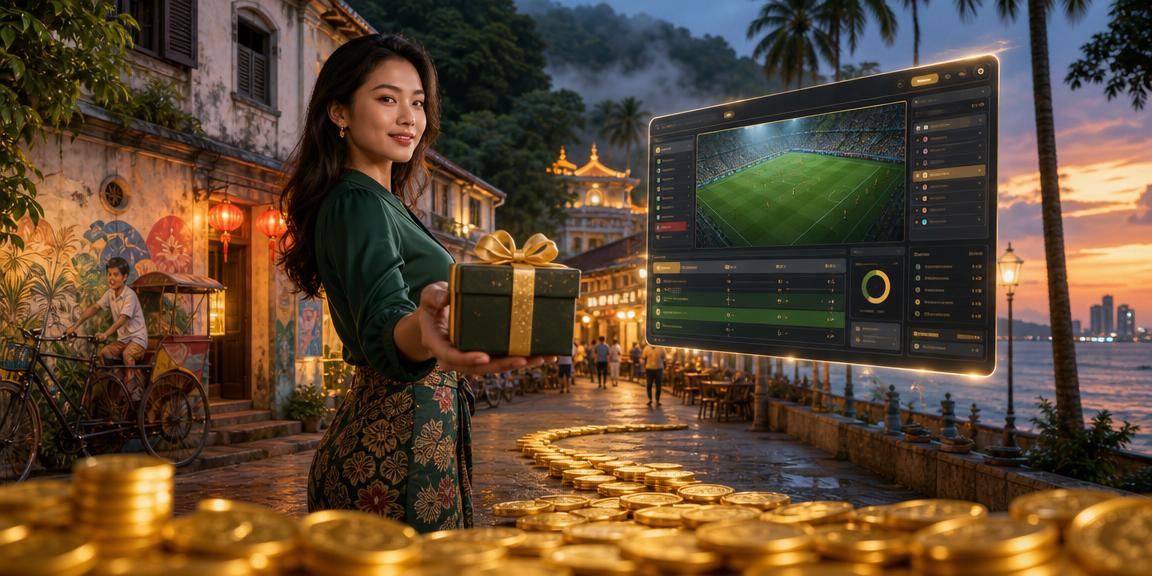 Suasana pertaruhan kasino bergaya Melayu di Penang Malaysia penuh kemeriahan