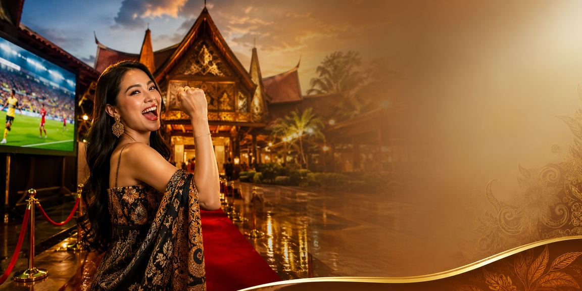 Hiburan kasino bertemakan batik Sarawak Malaysia suasana perayaan dan kemeriahan